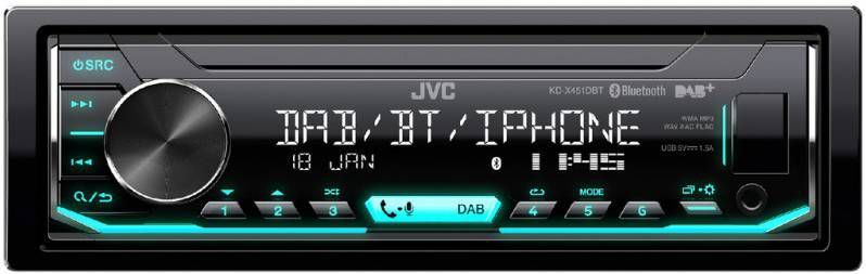 JVC KD-X451DBT Autoradio DAB+ Tuner, inkl. DAB-Antenne, Bluetooth
